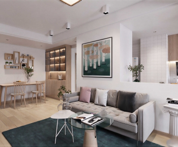 Modern A Living Room-ID:244885923