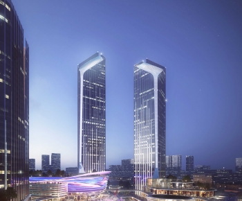 Modern Appearance Of Commercial Building-ID:525910923
