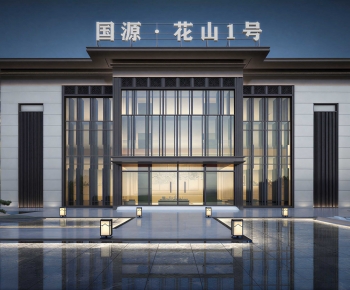 Modern Facade Element-ID:724709993