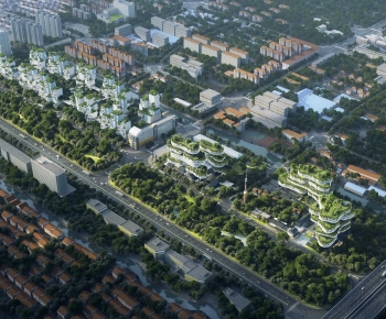 Modern Architectural Bird's-eye View Planning-ID:256911993