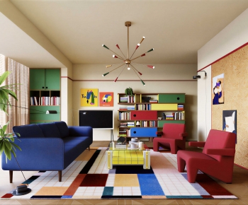 Modern A Living Room-ID:828290071