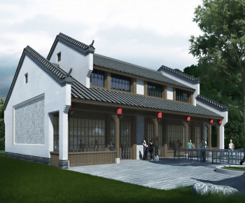 New Chinese Style Appearance Of Commercial Building-ID:348325013