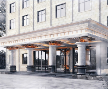 Simple European Style Facade Element-ID:875654943