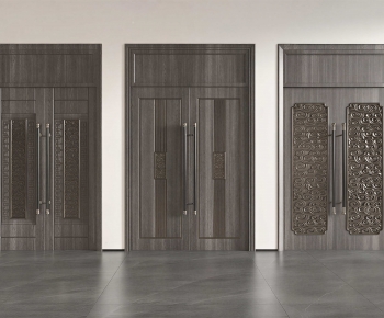 New Chinese Style Double Door-ID:694401037