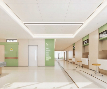 Modern Hospital Hall-ID:717046984