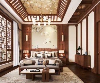 New Chinese Style Bedroom-ID:747160953