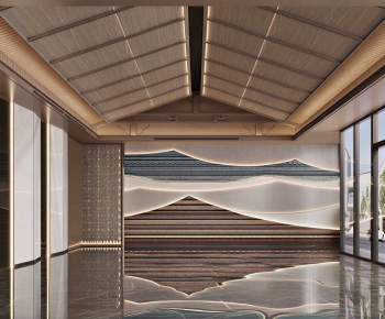 New Chinese Style Office Reception Desk-ID:197629965