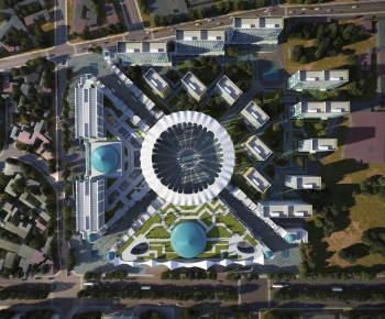 Modern Architectural Bird's-eye View Planning-ID:498017073