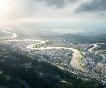 Modern Architectural Bird's-eye View Planning-ID:893578055