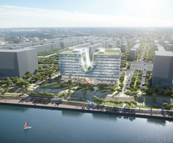 Modern Architectural Bird's-eye View Planning-ID:731328966
