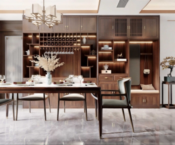New Chinese Style Dining Room-ID:136164906