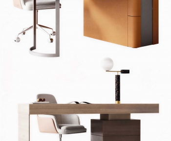 Modern Office Desk And Chair-ID:294423103