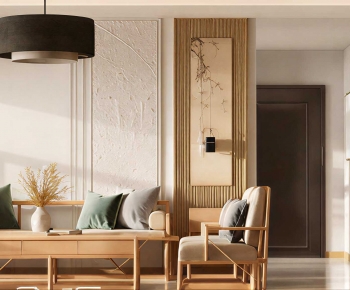 New Chinese Style A Living Room-ID:969194892