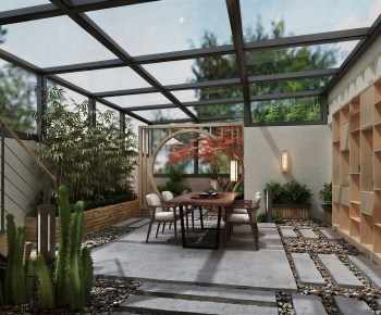 New Chinese Style Glass Sun Room-ID:415010535