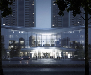 Modern Appearance Of Commercial Building-ID:490988978