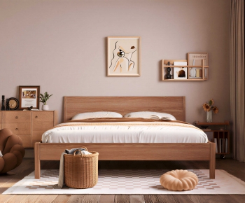 Nordic Style Double Bed-ID:560806994