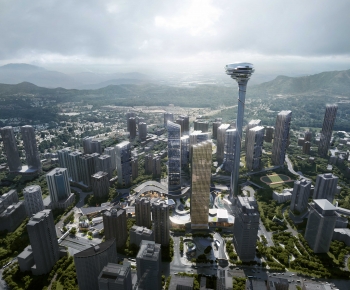 Modern Architectural Bird's-eye View Planning-ID:370259392
