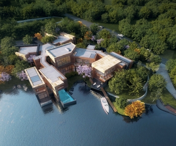 Modern Architectural Bird's-eye View Planning-ID:827507979