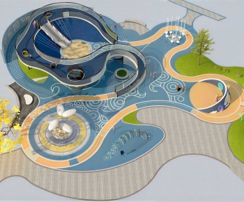 Modern Park Landscape-ID:651201018