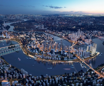 Modern Architectural Bird's-eye View Planning-ID:829202896