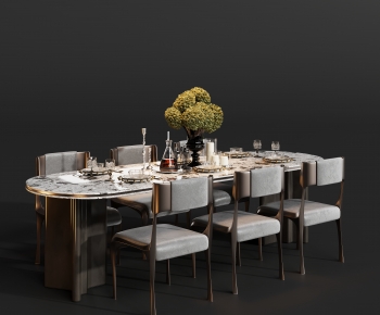 Modern Dining Table And Chairs-ID:722975976