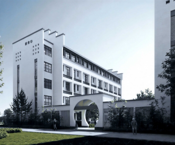 New Chinese Style School Building-ID:879254102