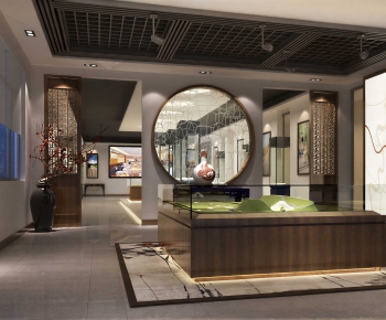 New Chinese Style Exhibition Hall-ID:608978035