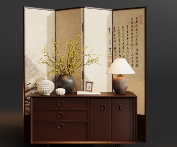 New Chinese Style Entrance Cabinet-ID:502550684