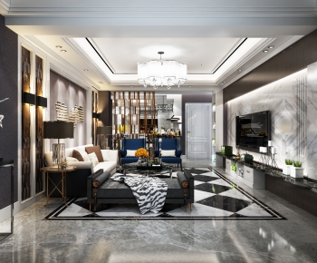 Modern A Living Room-ID:799810897
