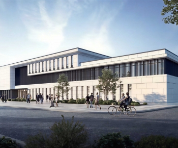 Modern Industrial Building-ID:617610931