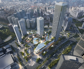 Modern Architectural Bird's-eye View Planning-ID:346697098