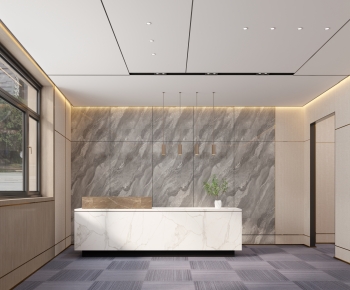 Modern Office Reception Desk-ID:486671922