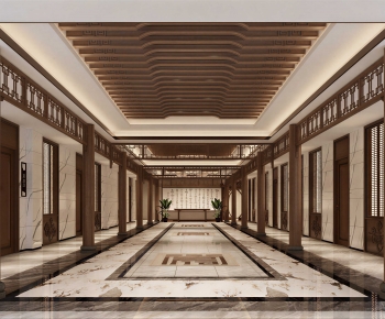 New Chinese Style Lobby Hall-ID:953299057