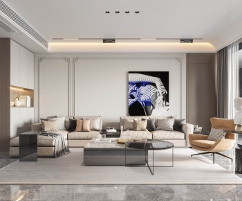 Modern A Living Room-ID:672408104