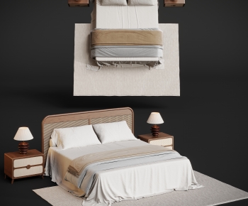 Modern Double Bed-ID:640543945