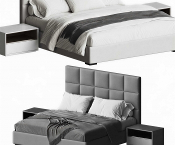 Modern Double Bed-ID:139679916