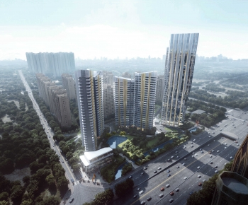 Modern Architectural Bird's-eye View Planning-ID:390224938