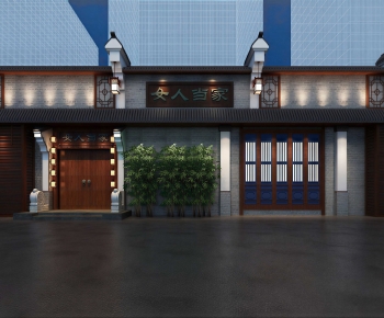 New Chinese Style Facade Element-ID:985310081