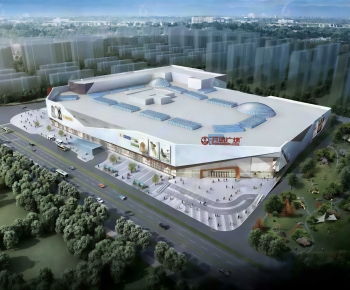 Modern Appearance Of Commercial Building-ID:392548083