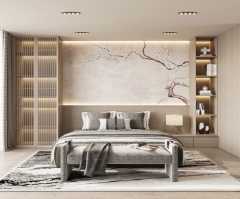 New Chinese Style Bedroom-ID:633292915