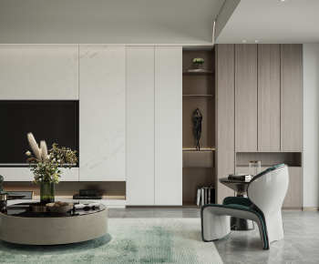 Modern A Living Room-ID:740428928