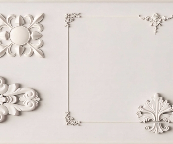 European Style Plaster Carved Top Plate-ID:599195969