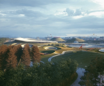 Modern Park Landscape-ID:484376918
