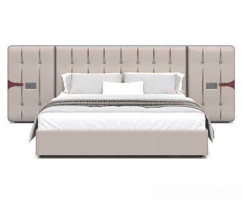 Modern Double Bed-ID:345541954