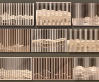 New Chinese Style TV Wall-ID:393692971