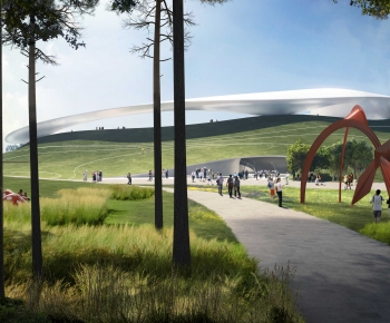 Modern Park Landscape-ID:802759899