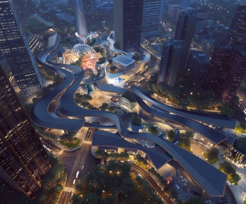 Modern Architectural Bird's-eye View Planning-ID:484679947