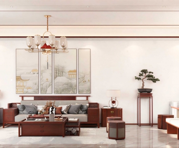 Chinese Style A Living Room-ID:574002037