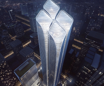 Modern Appearance Of Commercial Building-ID:896806006