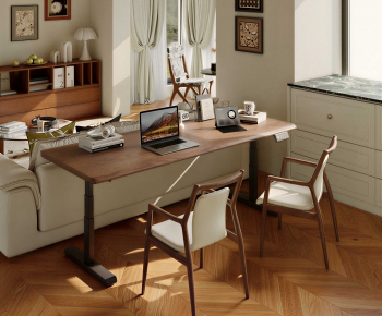 Modern Computer Desk And Chair-ID:803498986